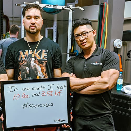 Justin before and after transformation at Arzadon Fitness Toronto