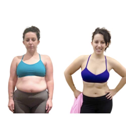 Nikki before and after transformation at Arzadon Fitness Toronto