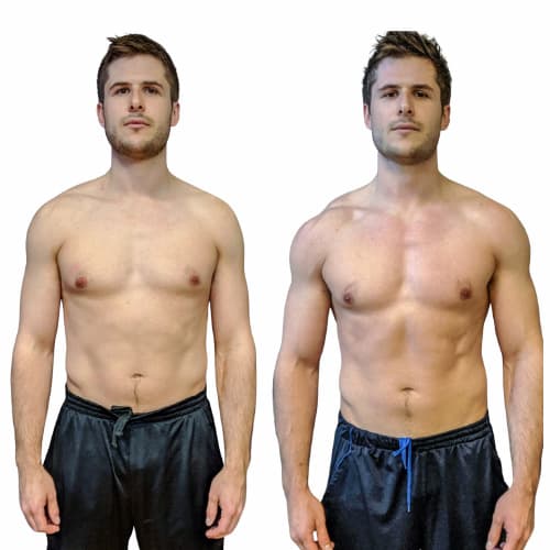 Pat before and after transformation at Arzadon Fitness Toronto