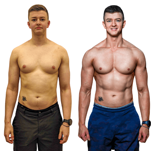 Stuart C. before and after transformation at Arzadon Fitness Toronto