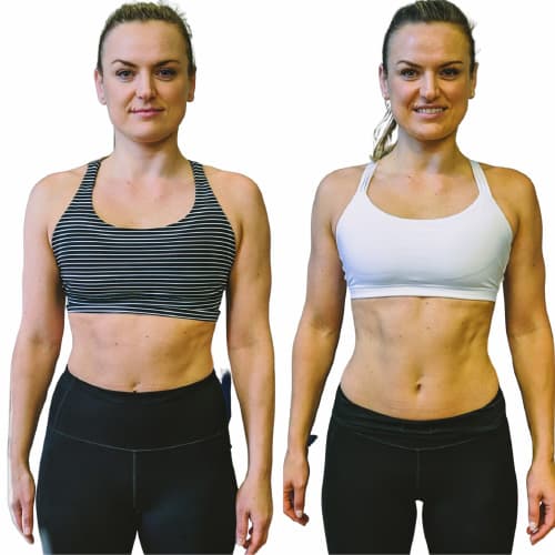 Sylwia before and after transformation at Arzadon Fitness Toronto