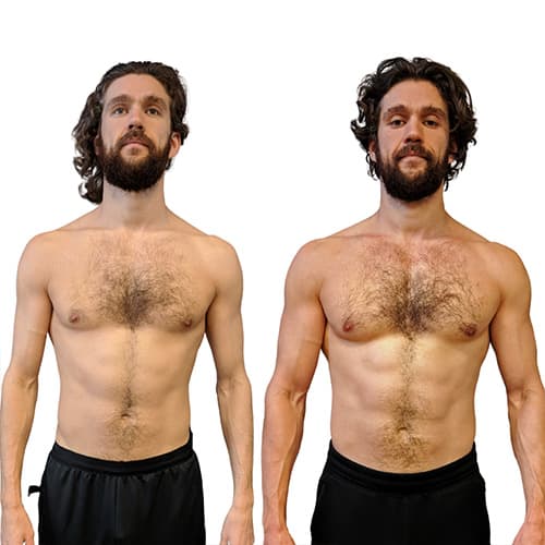 Vlad before and after transformation at Arzadon Fitness Toronto