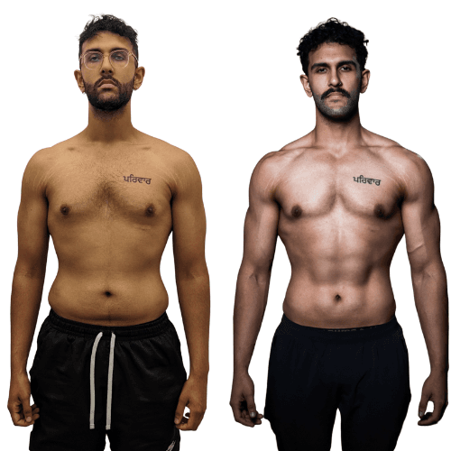 Rahul G. before and after at Arzadon Fitness Toronto